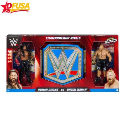Mattel Brand WWE Championship Rivals Roman Reigns vs. Brock Lesnar Basic Action Figure Set with Universal Championship Belt