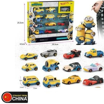 Minions Set of 12 Allow Dinky Character Cars for Kids