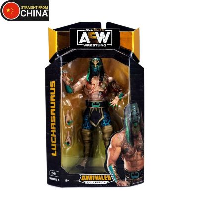 AEW Luchasaurus Wrestling Action Figure with Accessories – Unrivaled Series 5