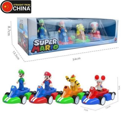 Super Mario Mini Character Figures with Go Kart for Kids
