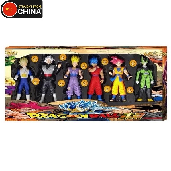 Dragon Ball Z Goku Action Figure Family Set for Kids - Set A (Pack of 6 - 6 Inch)