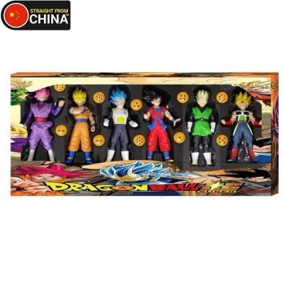 Dragon Ball Z Goku Action Figure Family Set for Kids - Set B (Pack of 6 - 6 Inch)