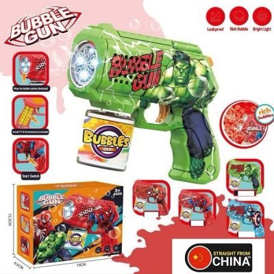Avengers Hulk Bubble Burst Water Gun with Lights for Kids